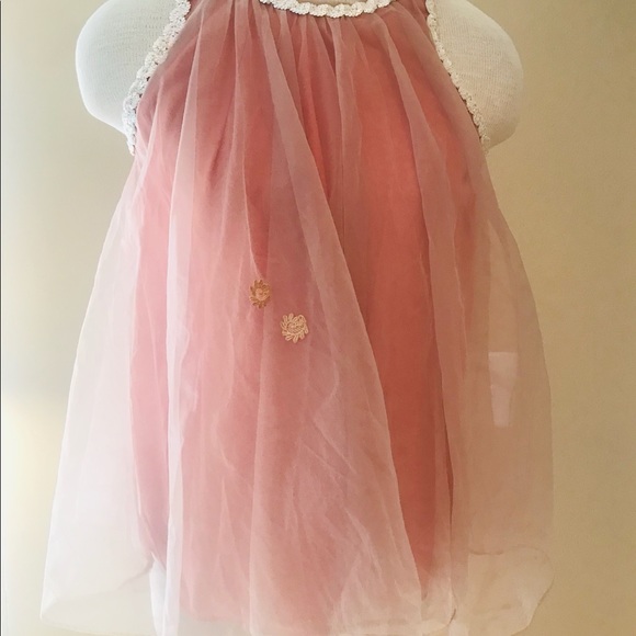 VINTAGE GLYDON’S of HOLLYWOOD Nude Peignoir Petite - Picture 4 of 8